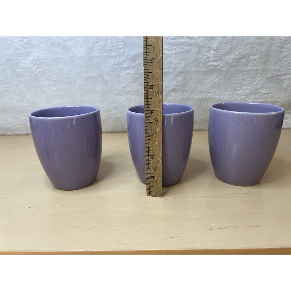 Corelle Stoneware Purple Lavender Coffee Mugs Set of 3 Made in Thailand - Picture 6 of 7